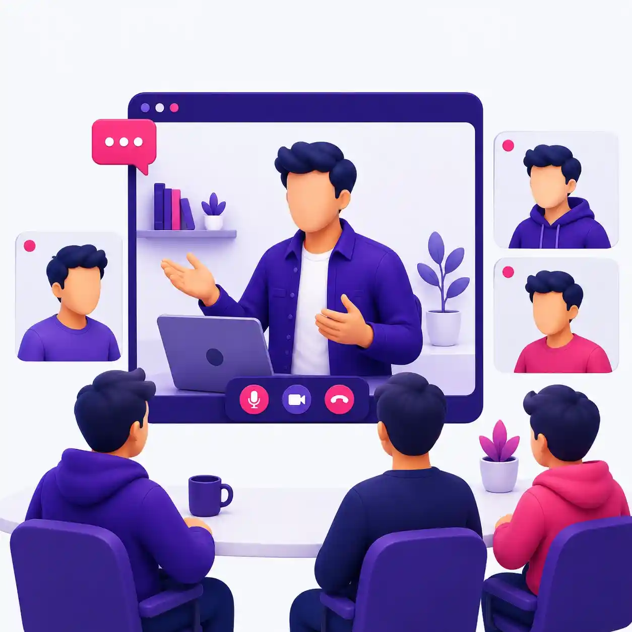 Students learning online